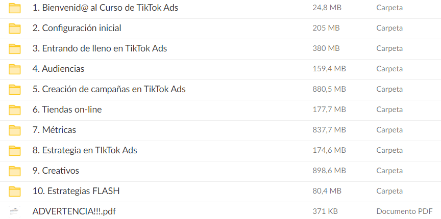 Descarga Curso de TikTok Ads